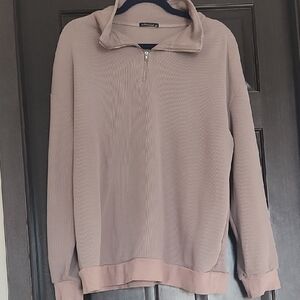 Mauve Quarter-Zip Pullover